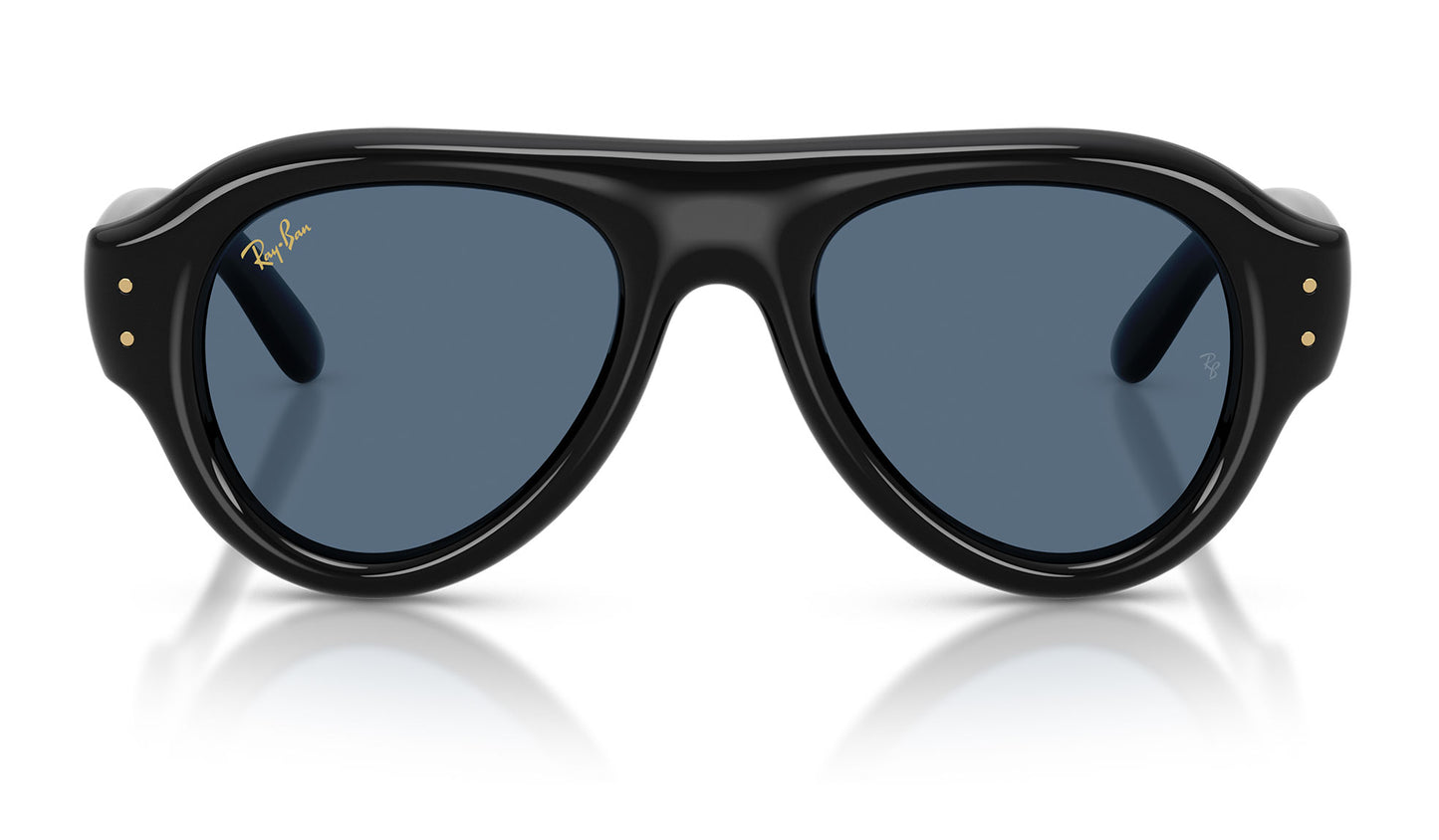 Ray-Ban RB4925 Aviator Puffer Sunglasses - Black / Dark Blue