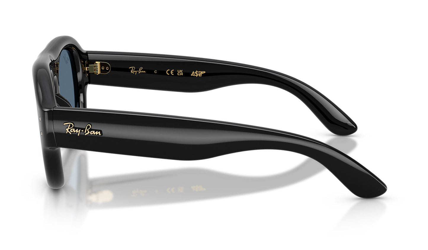 Ray-Ban RB4925 Aviator Puffer Sunglasses - Black / Dark Blue