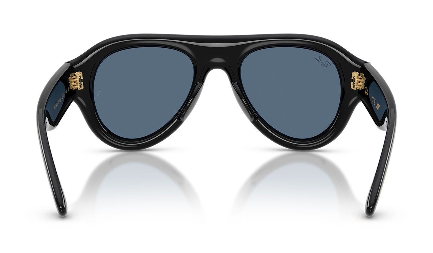 Ray-Ban RB4925 Aviator Puffer Sunglasses - Black / Dark Blue