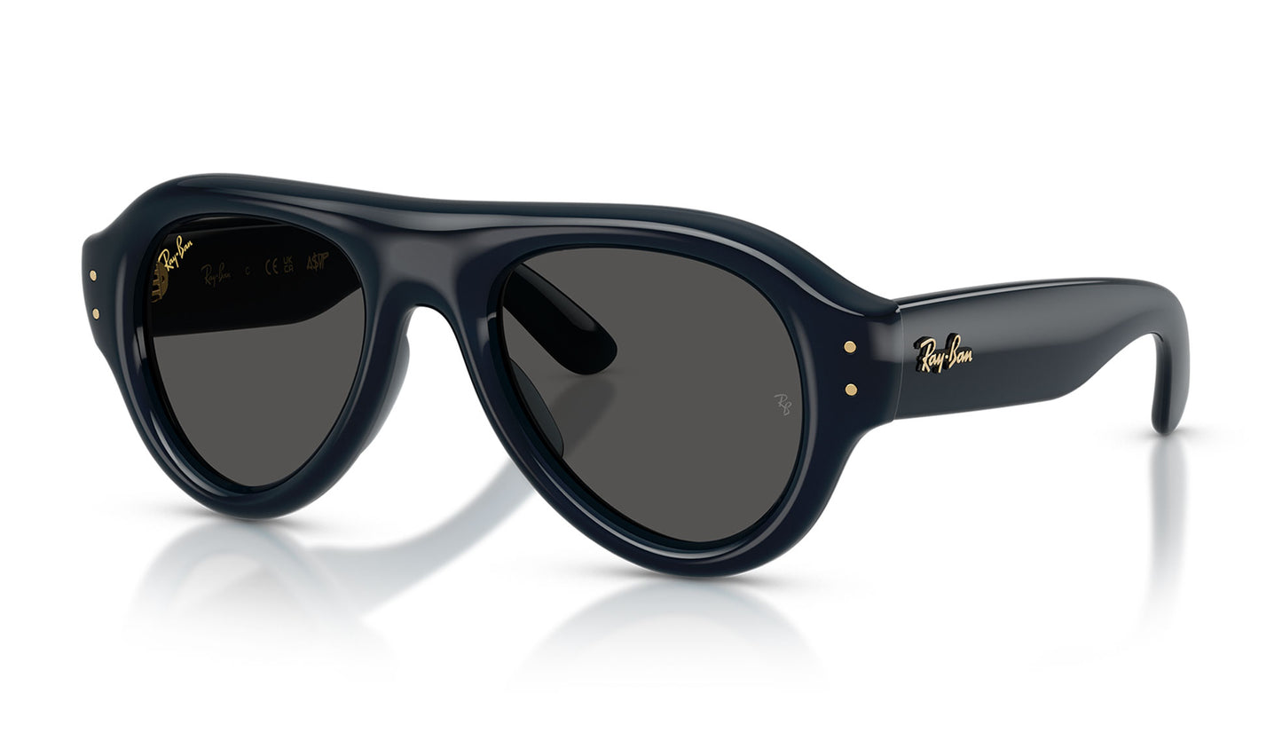 Ray-Ban RB4925 Aviator Puffer Sunglasses - Transparent Dark Blue / Ultra Black
