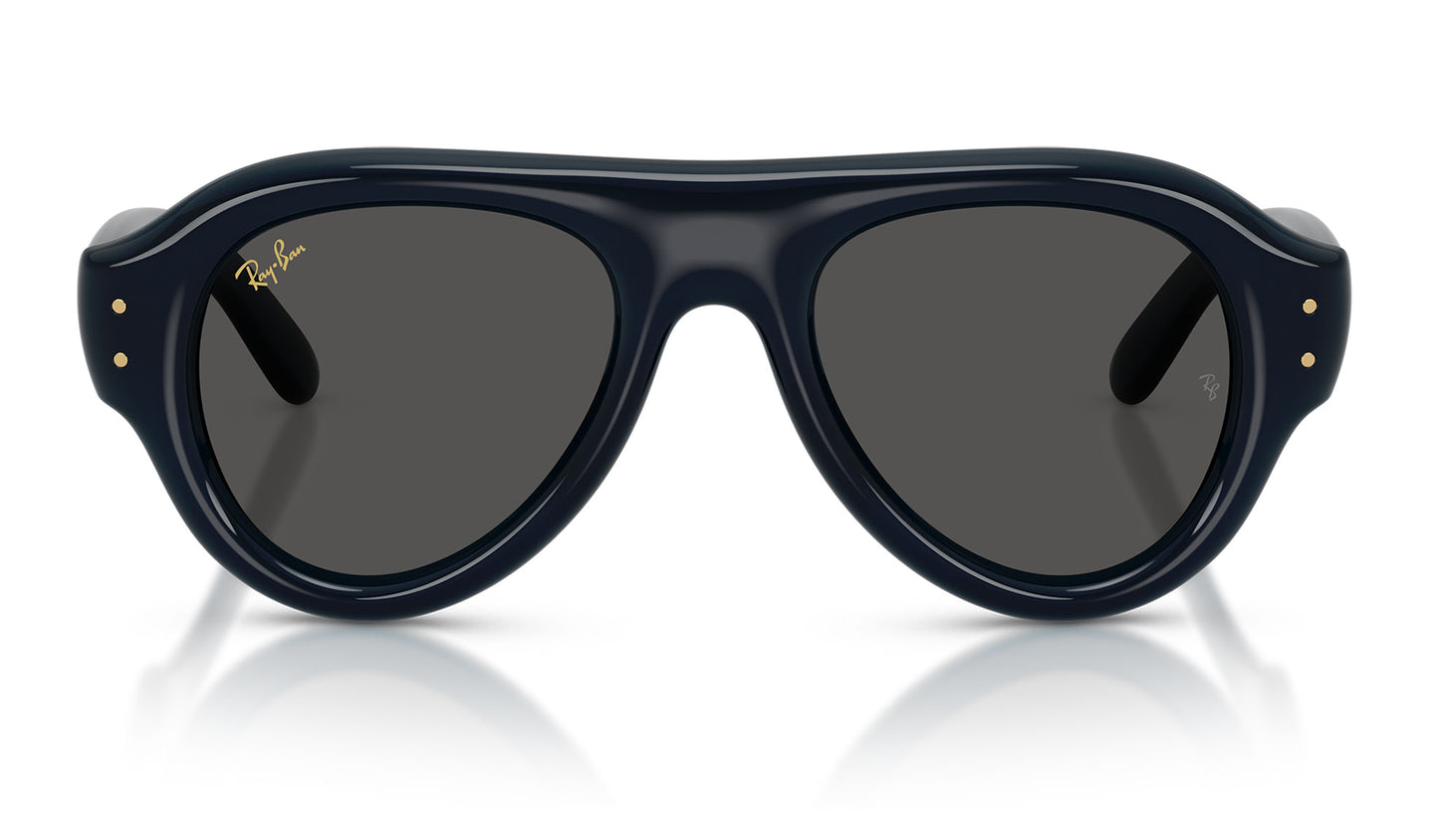 Ray-Ban RB4925 Aviator Puffer Sunglasses - Transparent Dark Blue / Ultra Black