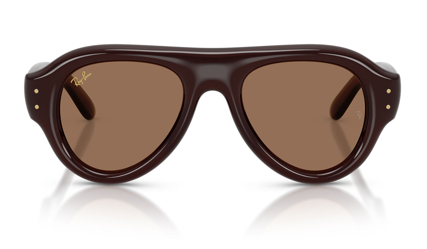 Ray-Ban RB4925 Aviator Puffer Sunglasses - Transparent Dark Brown / Dark Brown