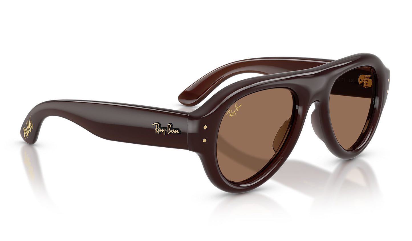 Ray-Ban RB4925 Aviator Puffer Sunglasses - Transparent Dark Brown / Dark Brown