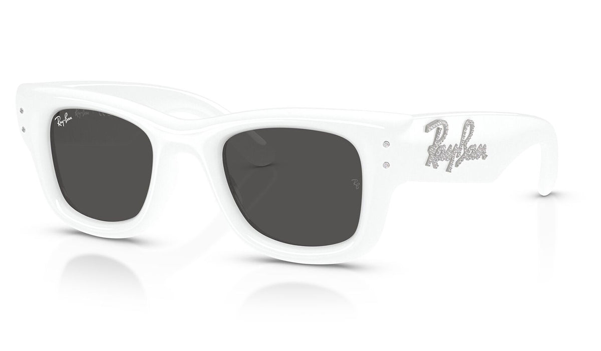 Ray-Ban RB4940B Wayfarer Puffer Crystal Edition Sunglasses - White & Strass / Ultra Black