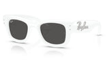 Ray-Ban RB4940B Wayfarer Puffer Crystal Edition Sunglasses - White & Strass / Ultra Black