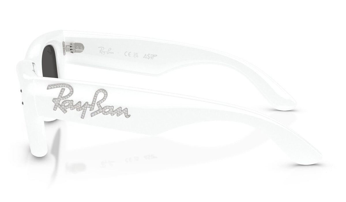 Ray-Ban RB4940B Wayfarer Puffer Crystal Edition Sunglasses - White & Strass / Ultra Black