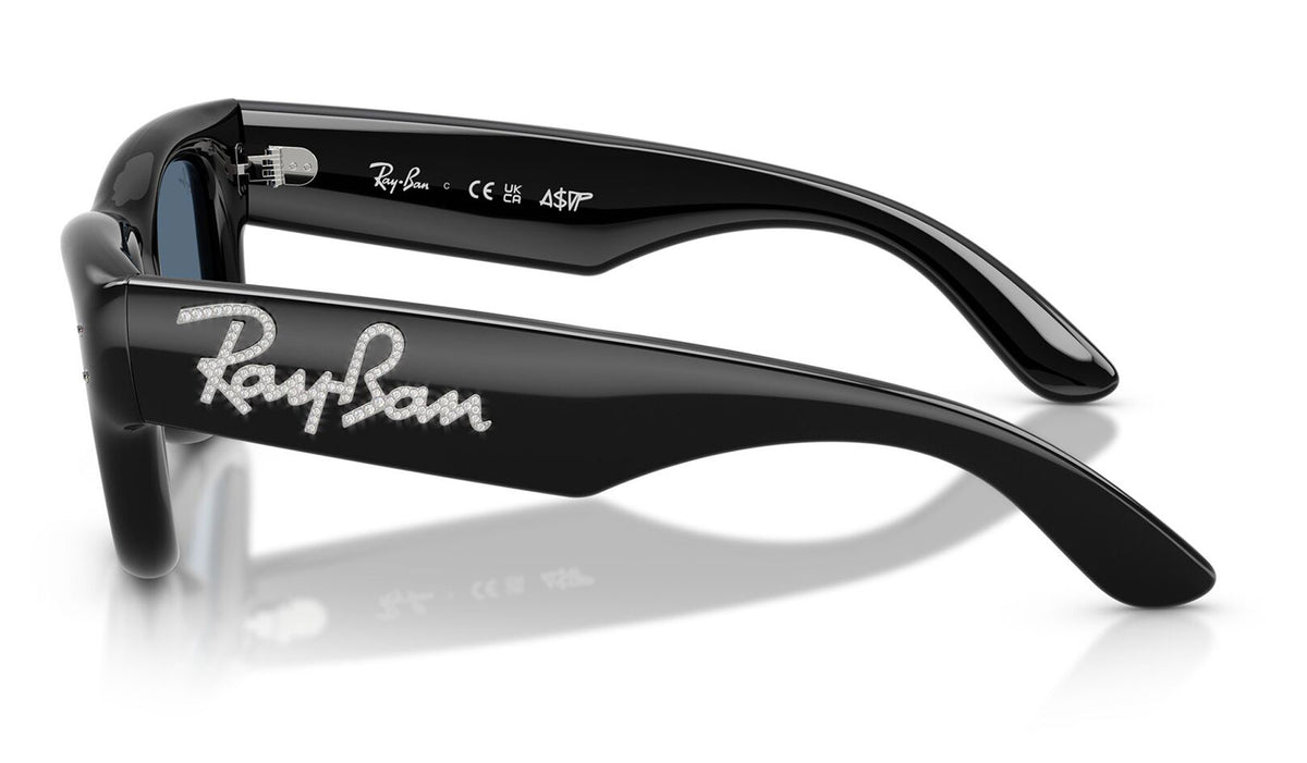 Ray-Ban RB4940B Wayfarer Puffer Crystal Edition Sunglasses - Black / Dark Blue
