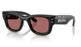 Ray-Ban RB4940B Wayfarer Puffer Crystal Edition Sunglasses - Black / Dark Violet