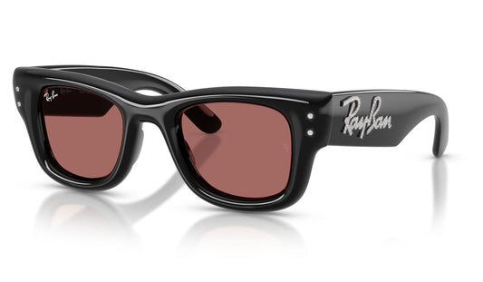 Ray-Ban RB4940B Wayfarer Puffer Crystal Edition Sunglasses - Black / Dark Violet