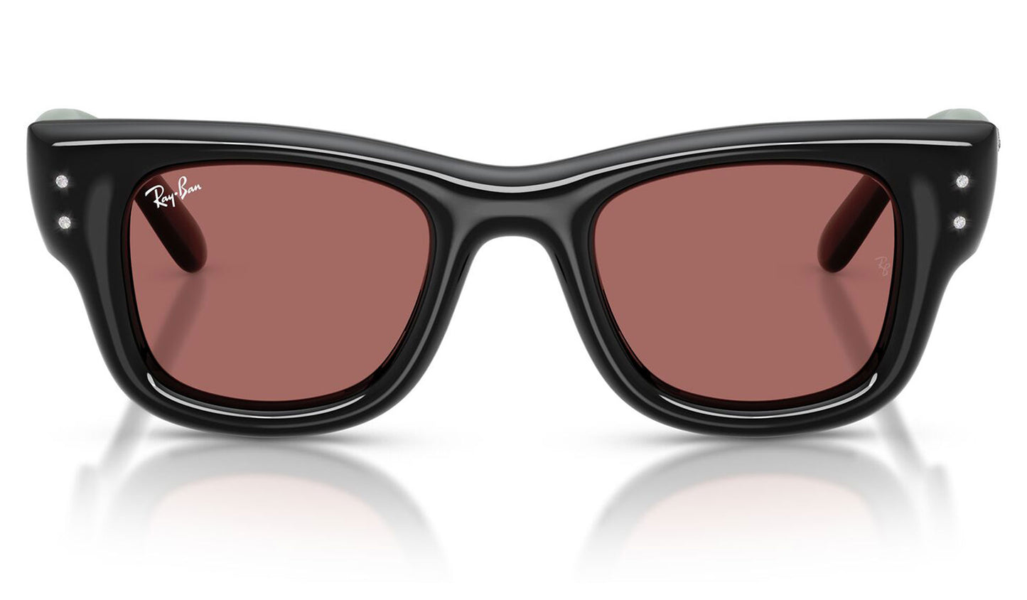 Ray-Ban RB4940B Wayfarer Puffer Crystal Edition Sunglasses - Black / Dark Violet