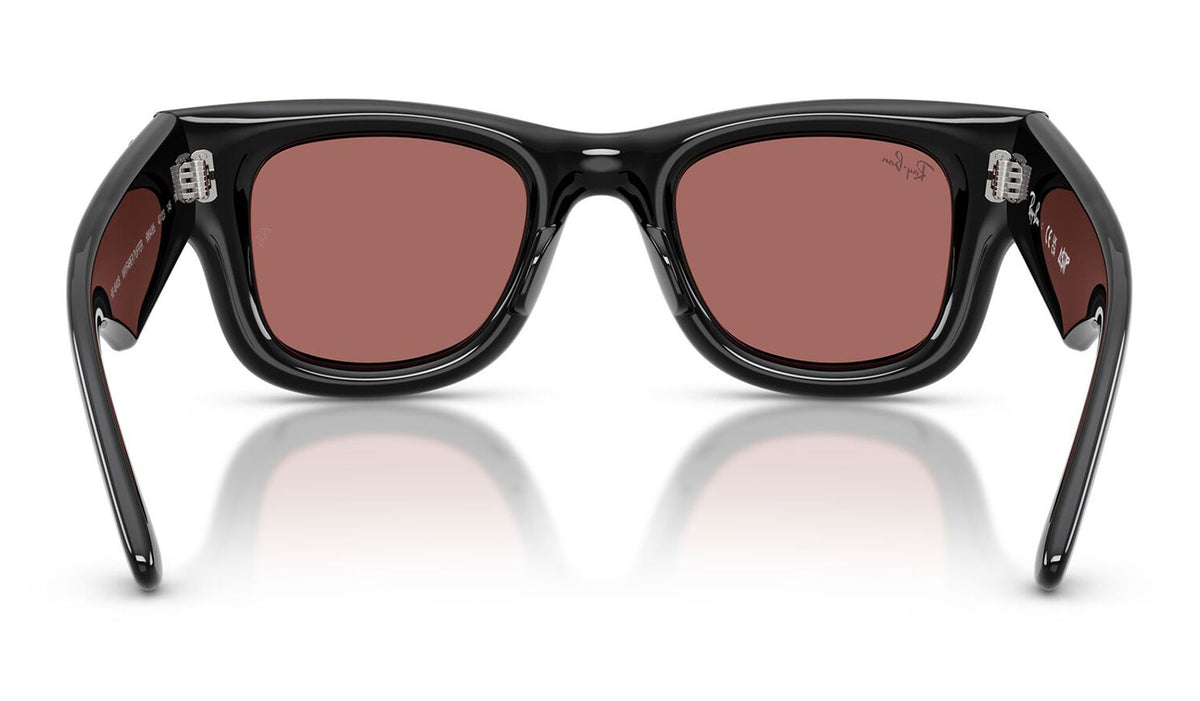 Ray-Ban RB4940B Wayfarer Puffer Crystal Edition Sunglasses - Black / Dark Violet