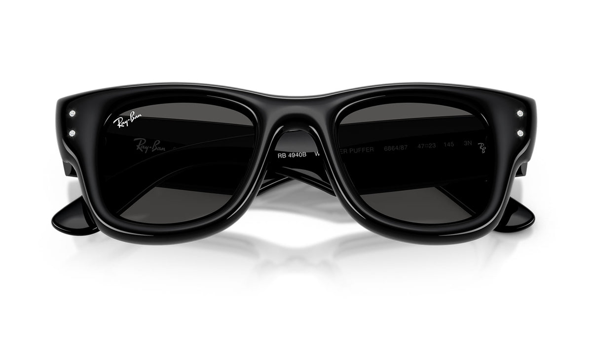 Ray-Ban RB4940B Wayfarer Puffer Crystal Edition Sunglasses - Black / Ultra Black