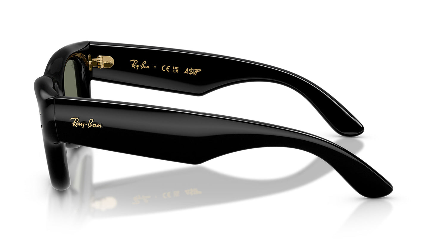 Ray-Ban RB4940 Wayfarer Puffer Sunglasses - Black / Green Mirror Silver