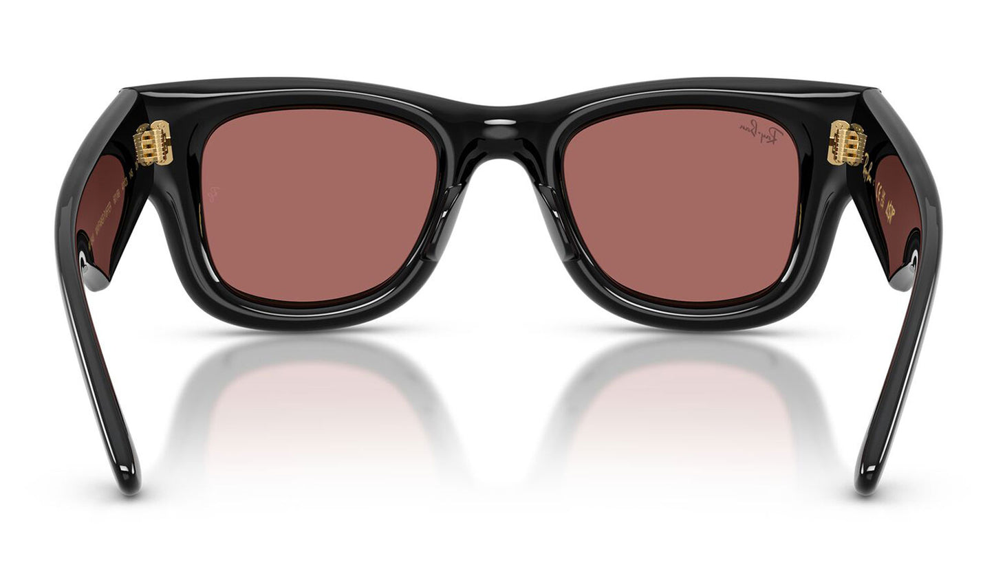 Ray-Ban RB4940 Wayfarer Puffer Sunglasses - Black / Dark Violet