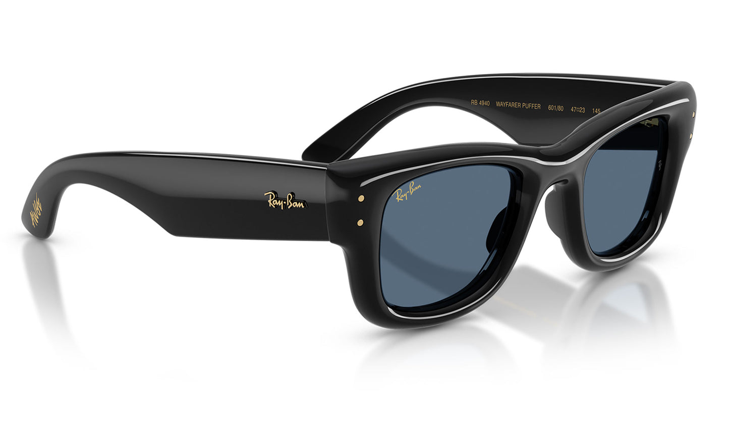 Ray-Ban RB4940 Wayfarer Puffer Sunglasses - Black / Dark Blue