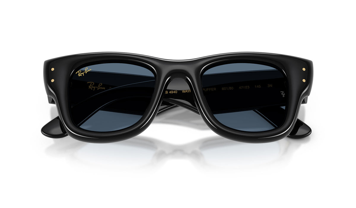 Ray-Ban RB4940 Wayfarer Puffer Sunglasses - Black / Dark Blue