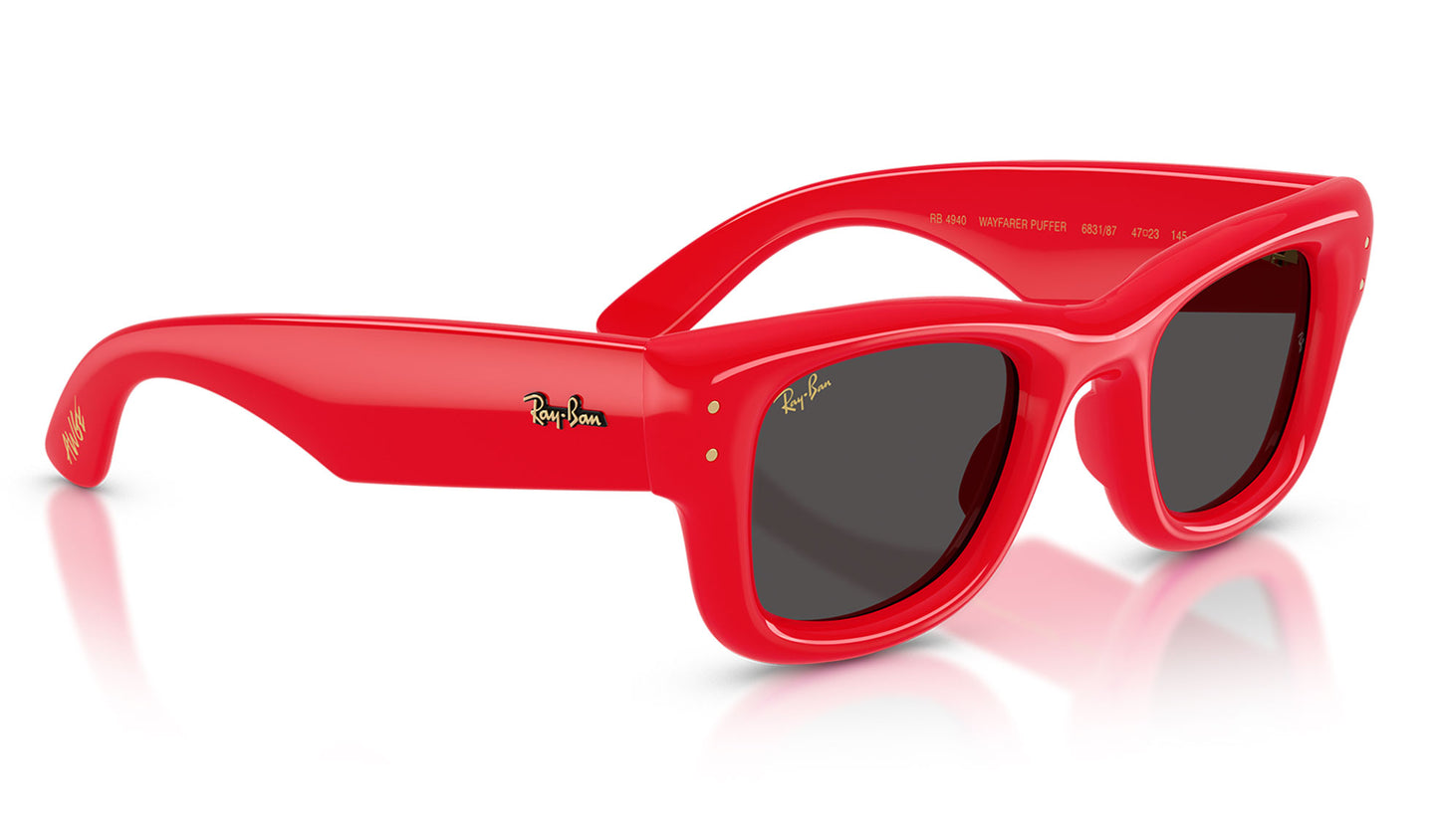Ray-Ban RB4940 Wayfarer Puffer Sunglasses - Red / Ultra Black