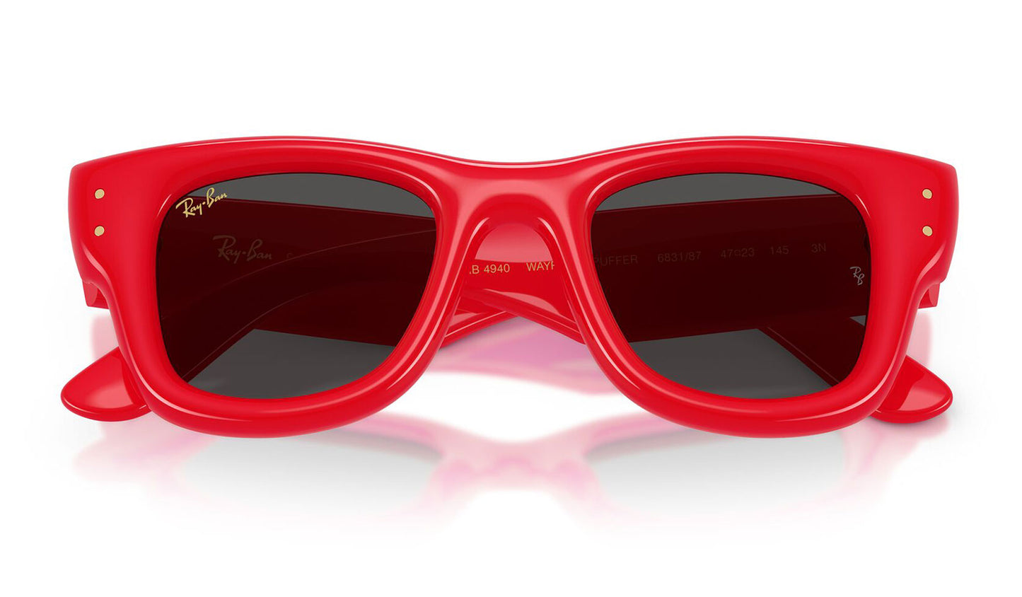 Ray-Ban RB4940 Wayfarer Puffer Sunglasses - Red / Ultra Black