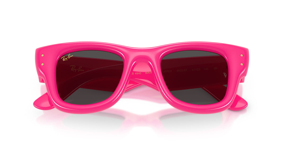 Ray-Ban RB4940 Wayfarer Puffer Sunglasses - Fucsia / Ultra Black