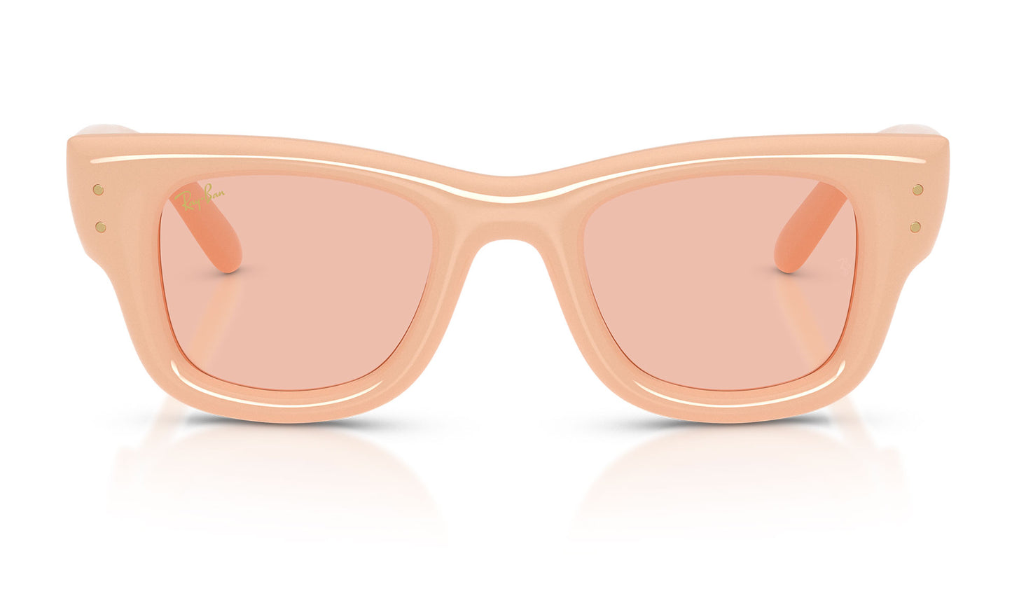 Ray-Ban RB4940 Wayfarer Puffer Sunglasses - Solid Nude / Dark Pink