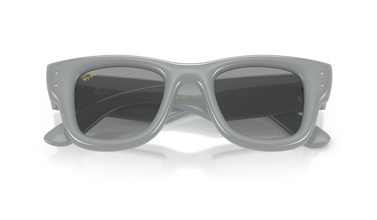 Ray-Ban RB4940 Wayfarer Puffer Sunglasses - Solid Grey / Grey