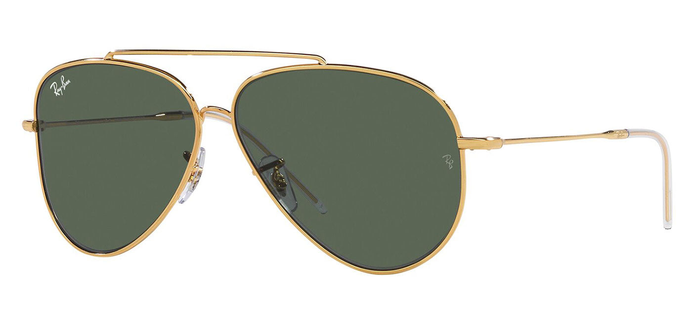 Ray-Ban RBR0101S Aviator Reverse Sunglasses - Gold / Green