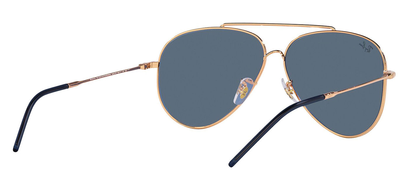 Ray-Ban RBR0101S Aviator Reverse Sunglasses - Rose Gold / Dark Blue