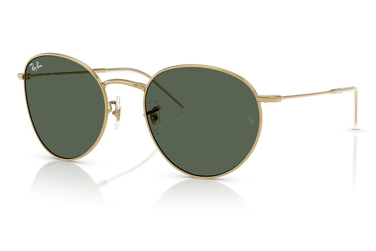 Ray-Ban RBR0103S Round Reverse Sunglasses - Arista Gold / Dark Green