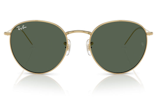 Ray-Ban RBR0103S Round Reverse Sunglasses - Arista Gold / Dark Green