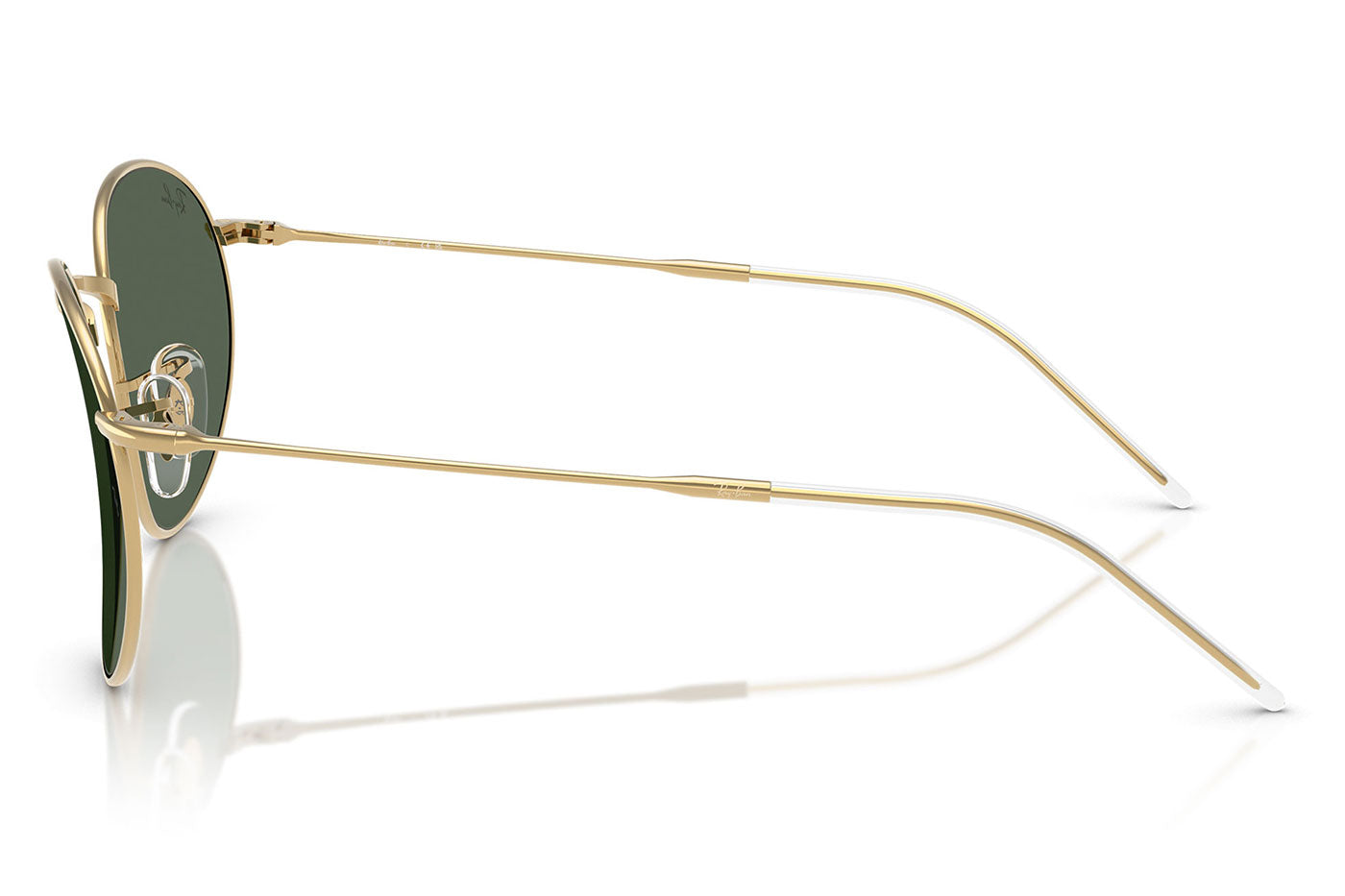 Ray-Ban RBR0103S Round Reverse Sunglasses - Arista Gold / Dark Green