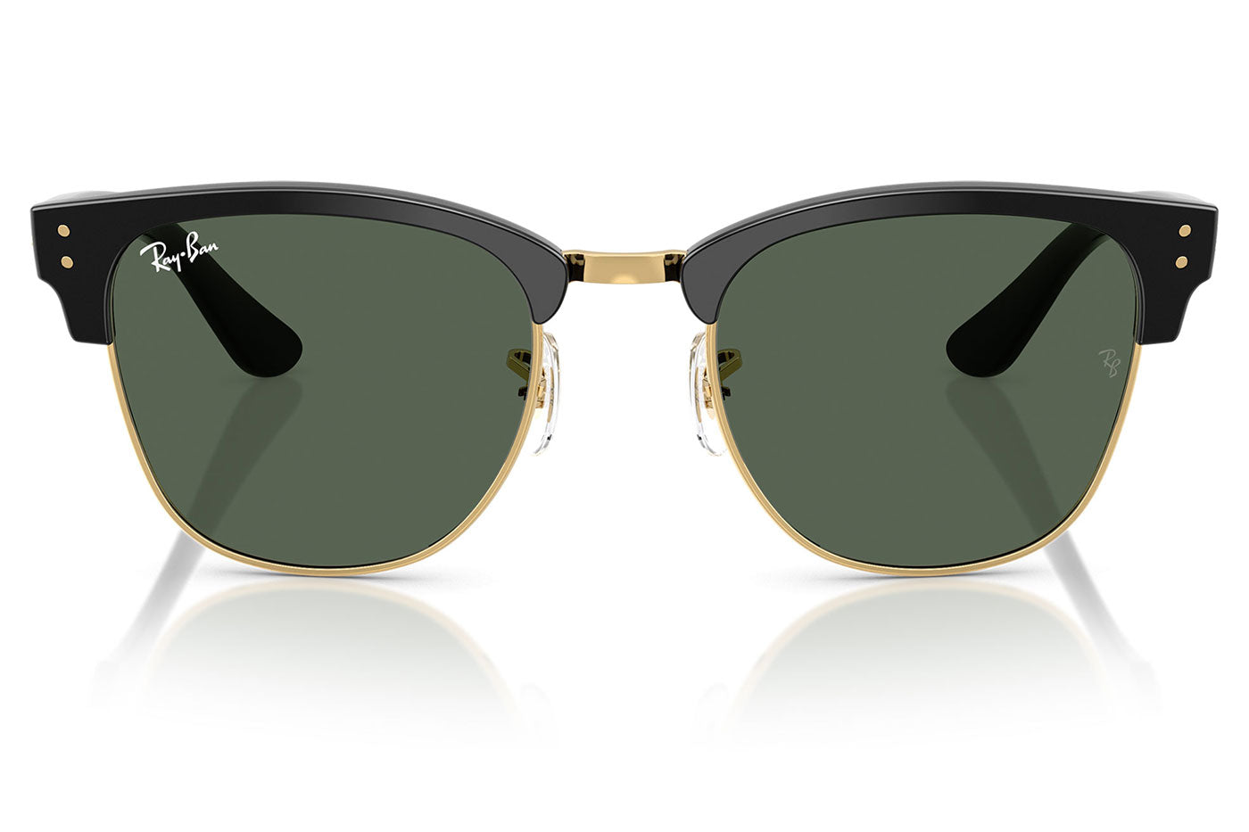 Ray-Ban RBR0504S Clubmaster Reverse Sunglasses - Black On Arista / Dark Green