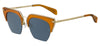 Rag & Bone Del Rey Sunglasses - Orange & Gold / Blue Avio