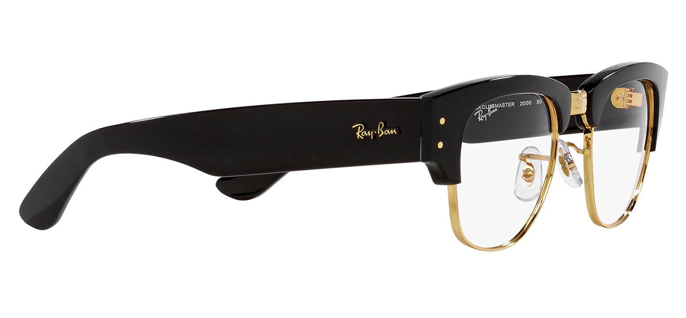 Ray-Ban RX0316V Mega Clubmaster Glasses - Black on Gold