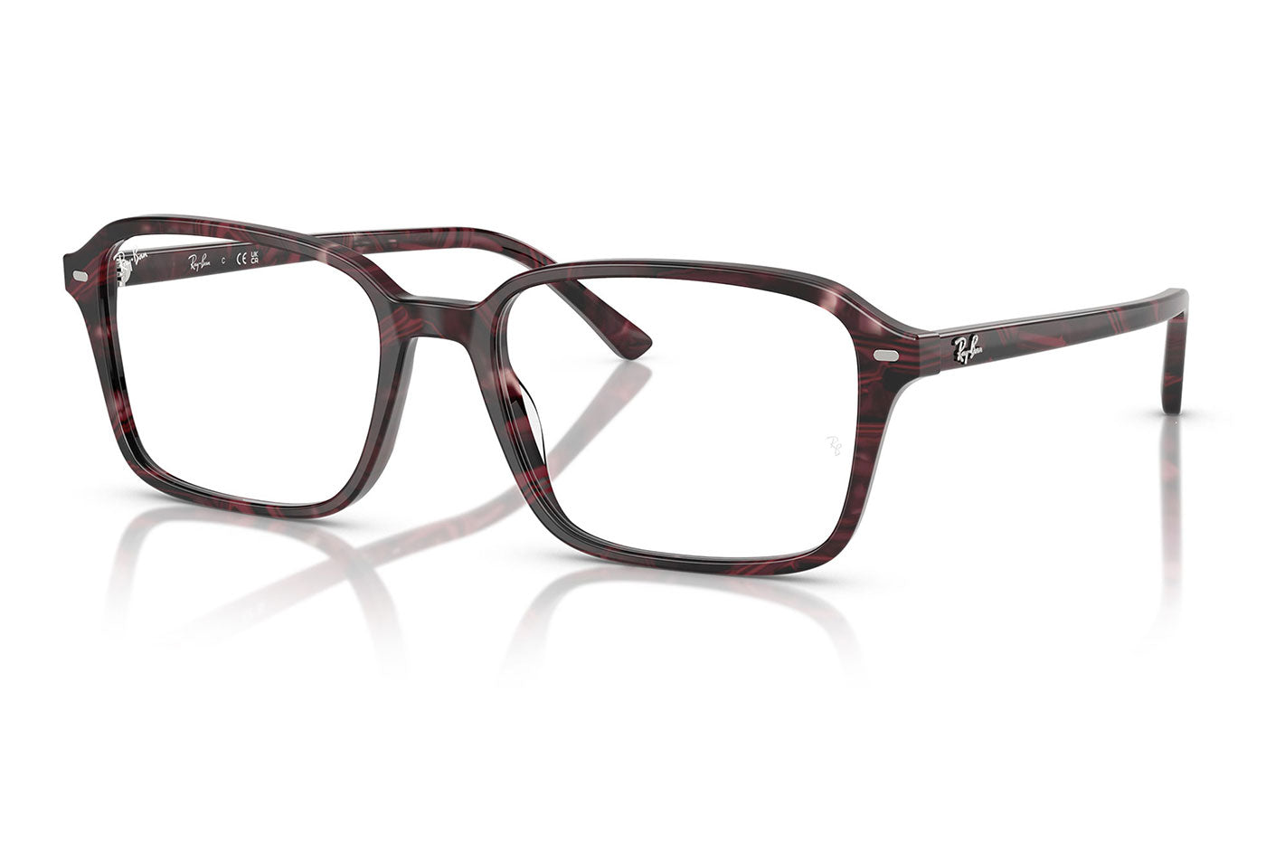 Ray-Ban RX5431 Raimond Glasses - Transparent Fantasy Violet & Red