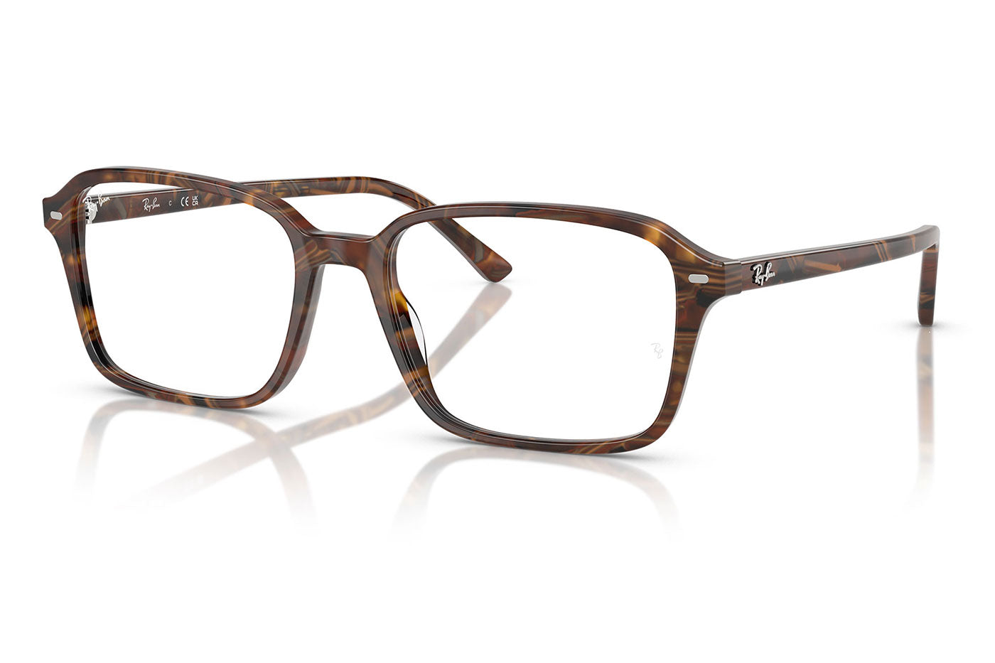 Ray-Ban RX5431 Raimond Glasses - Transparent Fantasy Brown & Yellow