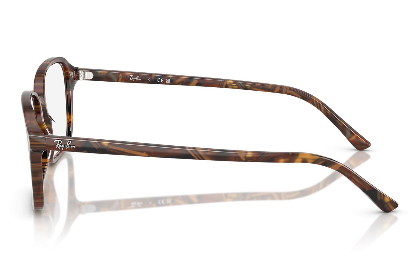 Ray-Ban RX5431 Raimond Glasses - Transparent Fantasy Brown & Yellow