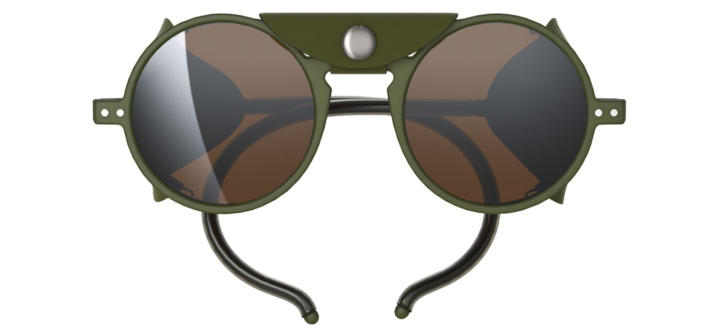 IZIPIZI #G Glacier Sunglasses - Kaki Green / Brown - Cat. 4 Intense Light