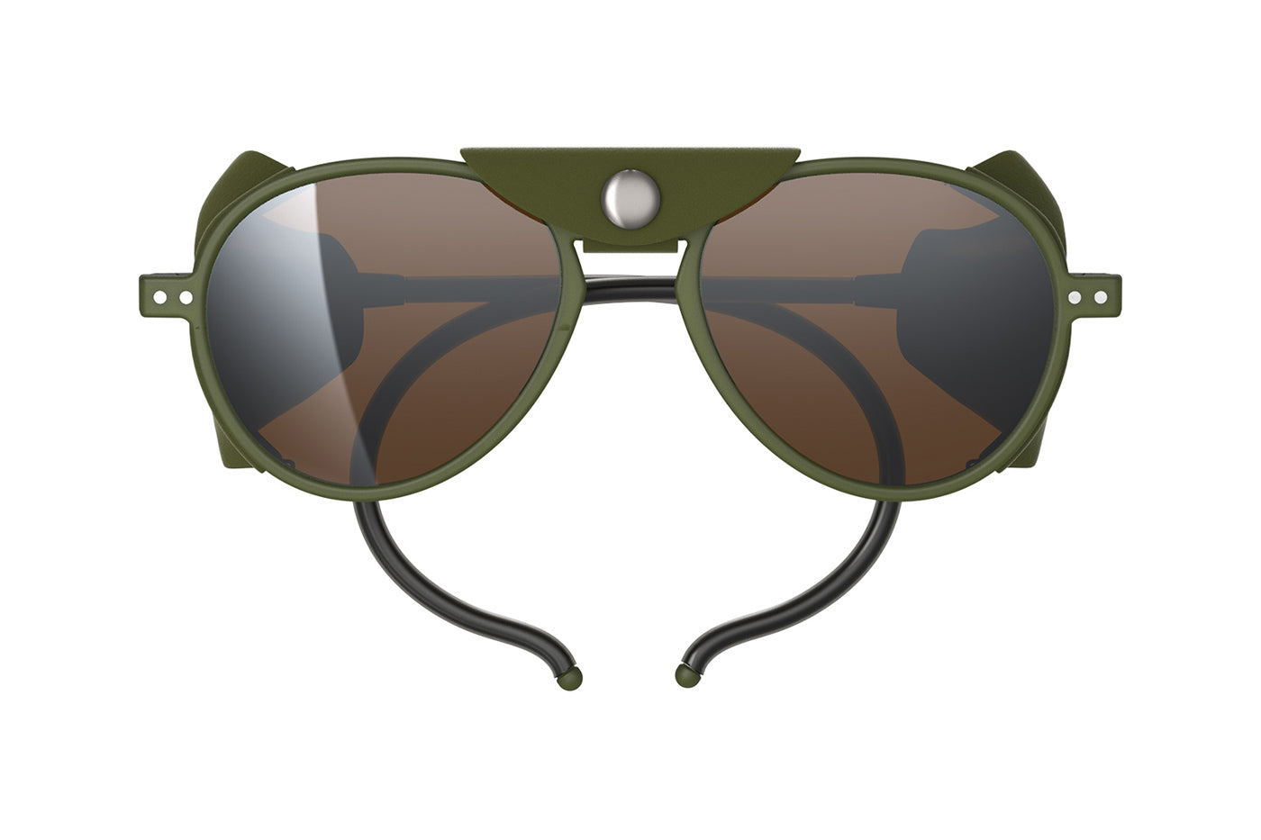 IZIPIZI #I Glacier Sunglasses - Kaki Green / Brown - Cat. 4 Intense Light