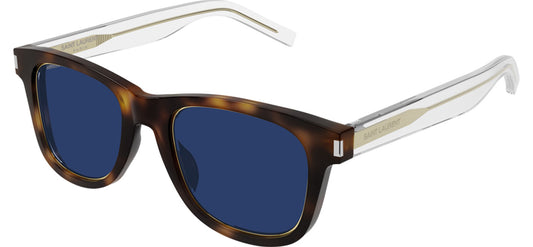 Saint Laurent SL 51 RIM Sunglasses - Havana & Crystal / Blue