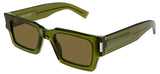 Saint Laurent SL 572 Sunglasses - Green / Brown