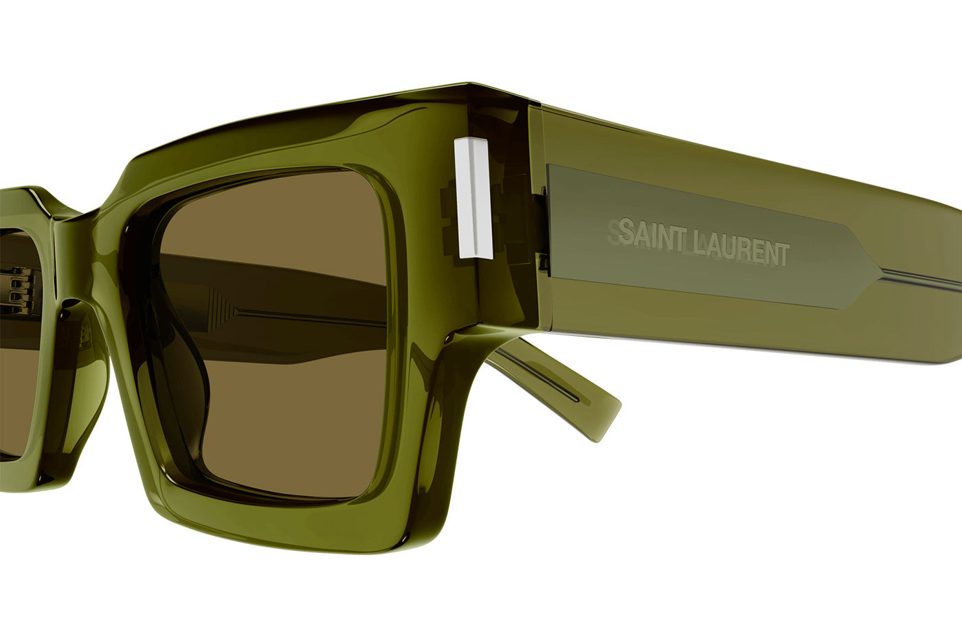 Saint Laurent SL 572 Sunglasses - Green / Brown