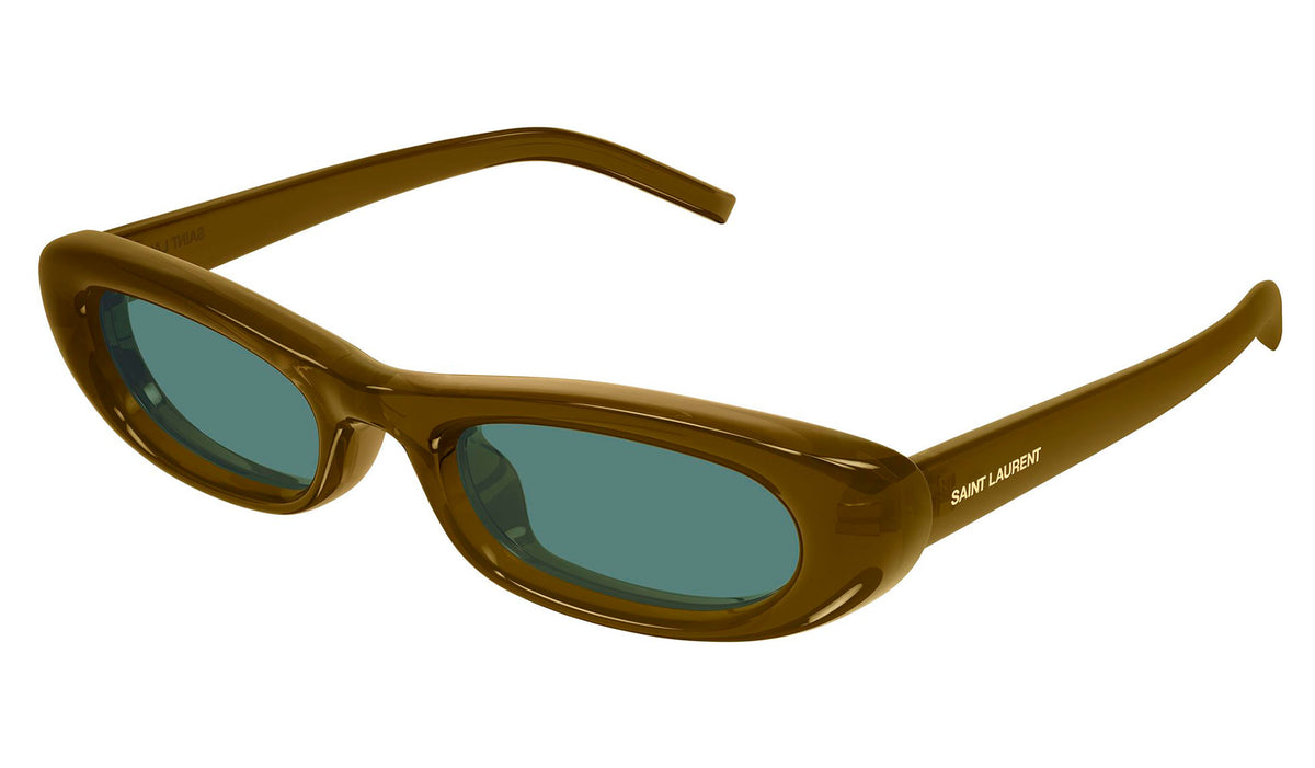 Saint Laurent SL 557 SHADE PLUMP Sunglasses - Brown / Green