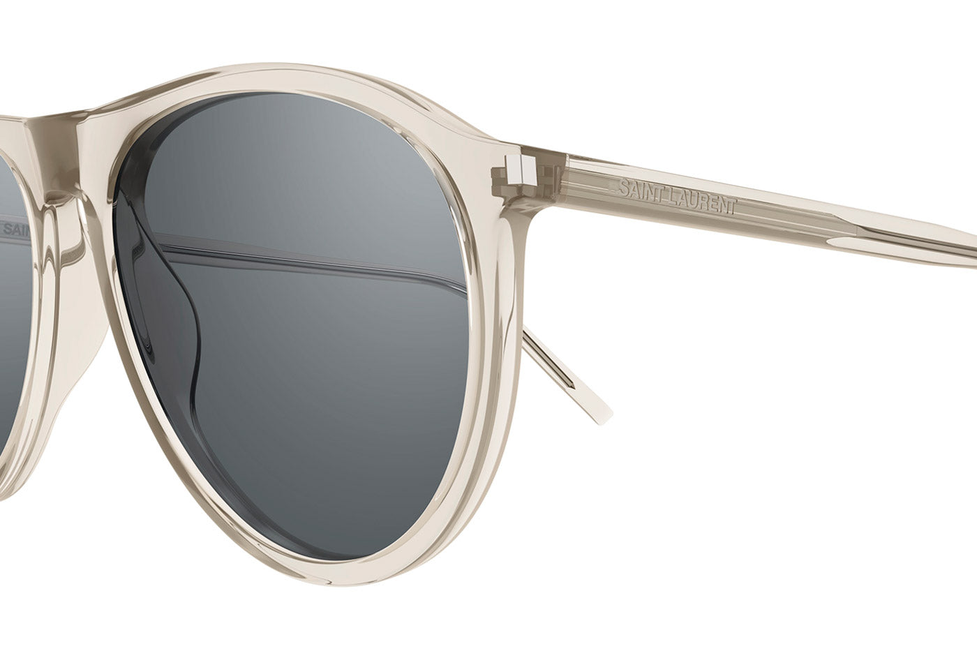 Saint Laurent SL 667 Sunglasses - Beige / Silver