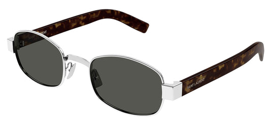 Saint Laurent SL 706 Sunglasses - Silver / Havana / Grey