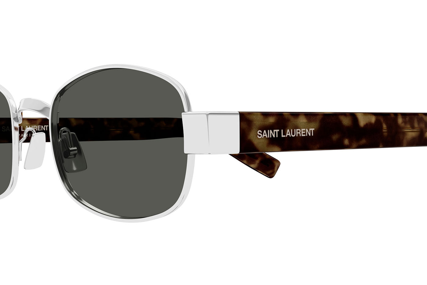 Saint Laurent SL 706 Sunglasses - Silver / Havana / Grey