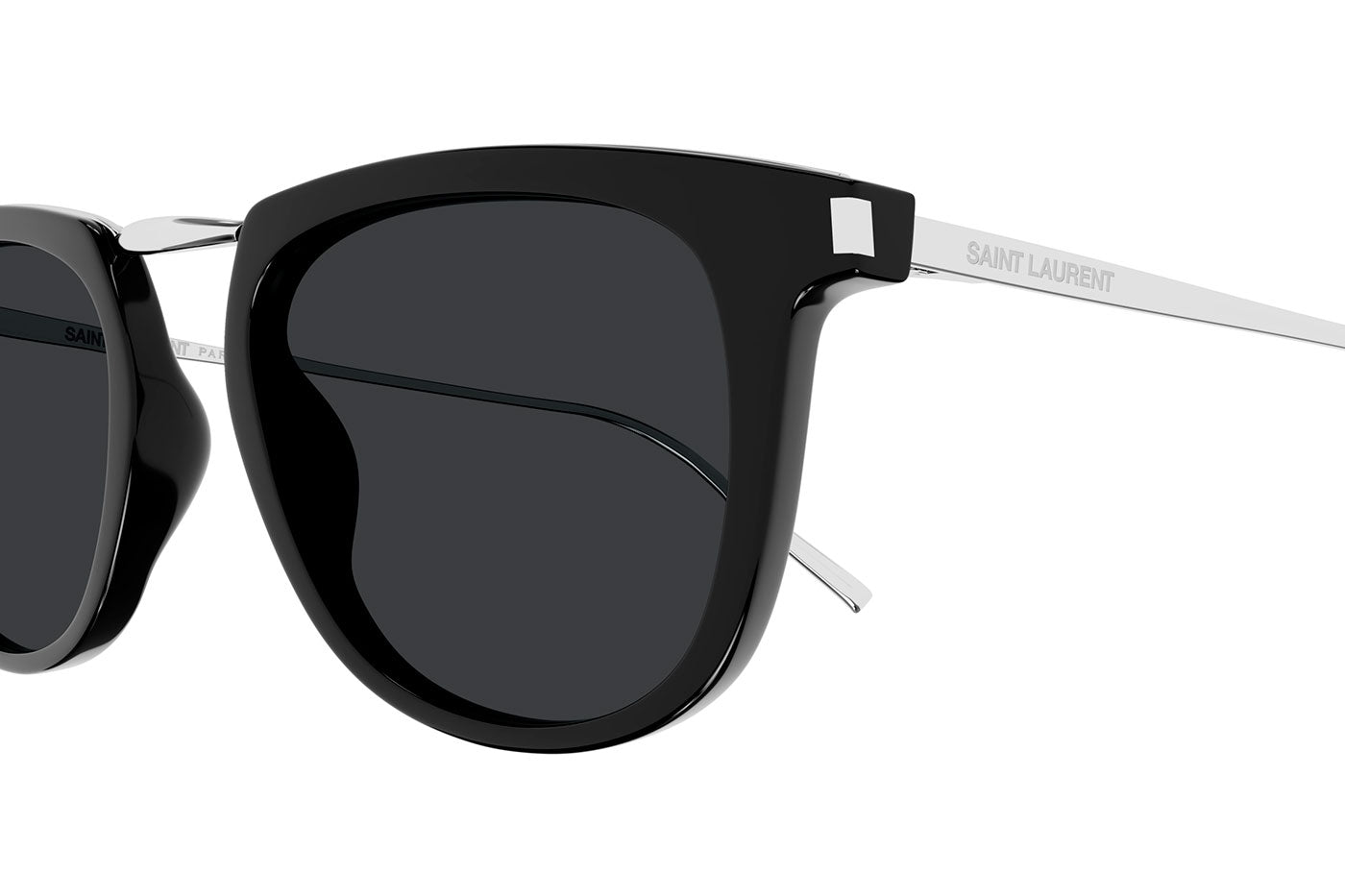 Saint Laurent SL 753 Sunglasses - Black & Silver / Black