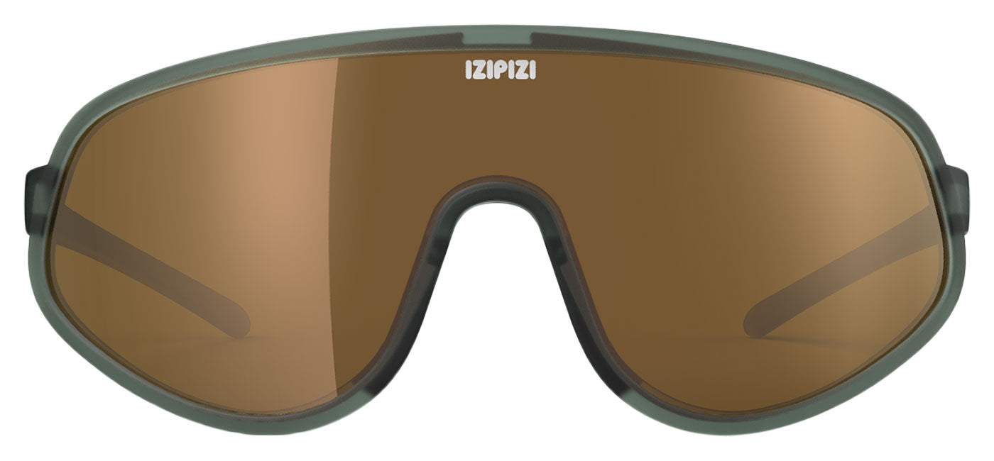 IZIPIZI Speed L Sunglasses - Sage Green Crystal / Brown - Cat. 3 Good Weather