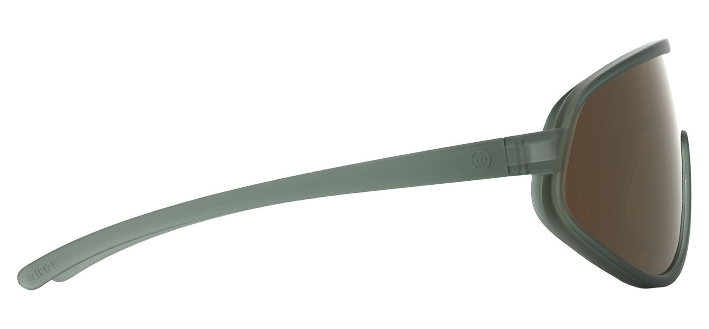 IZIPIZI Speed L Sunglasses - Sage Green Crystal / Brown - Cat. 3 Good Weather