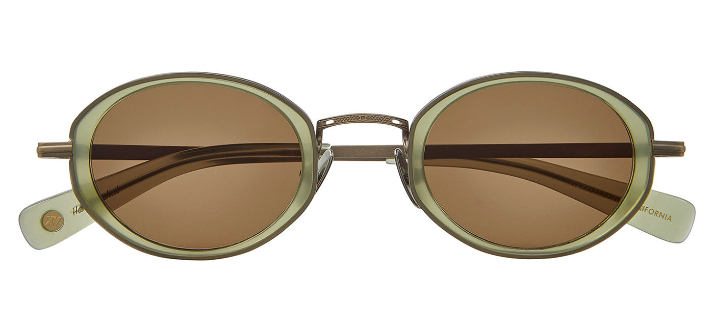 Garrett Leight Alper Sunglasses - Sea Glass-Antique Gold / Cider