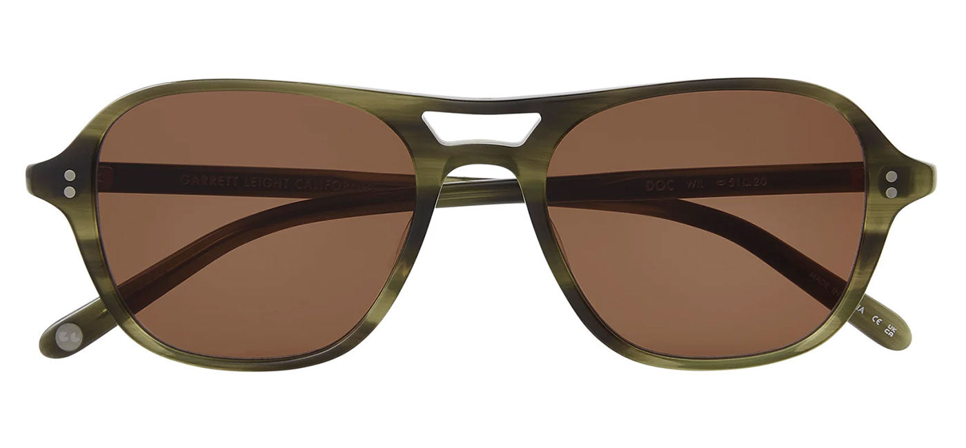 Garrett Leight Doc Sunglasses  - Willow / Semi-Flat Oak